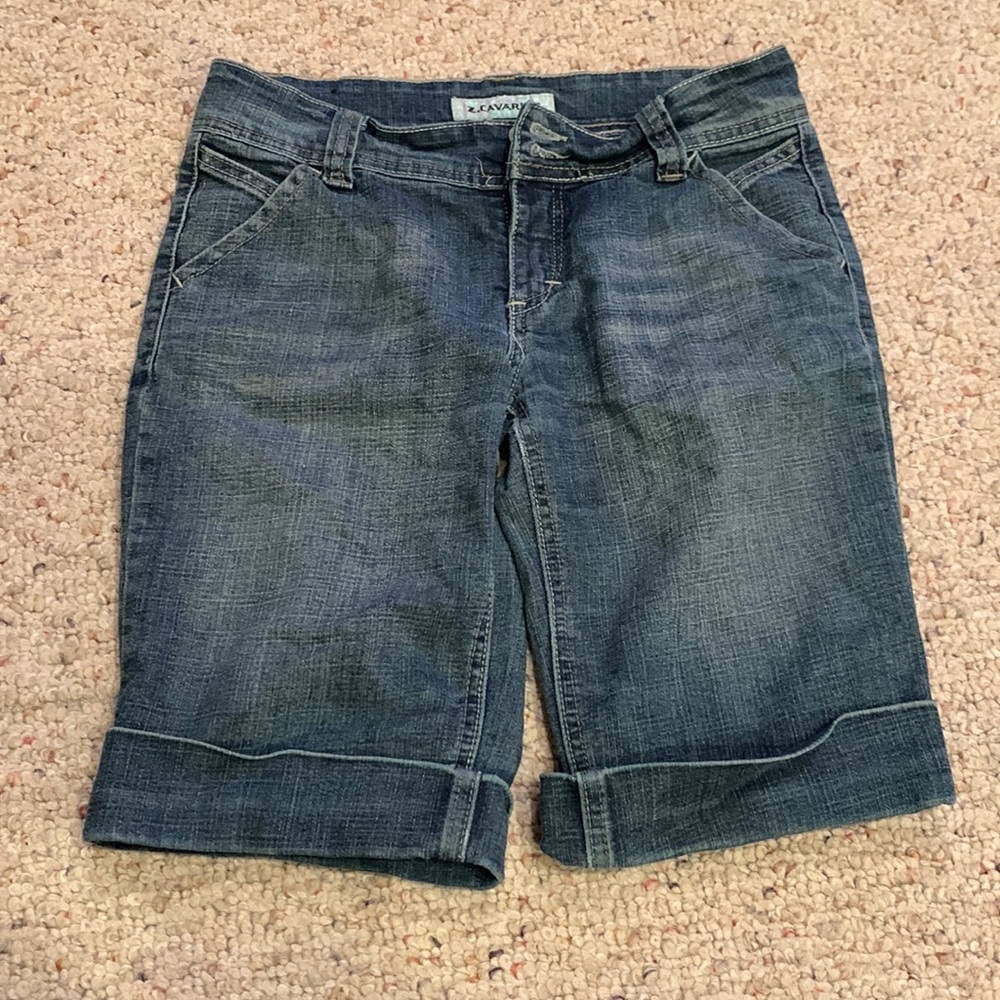90s y2k graphic pattern denim shorts